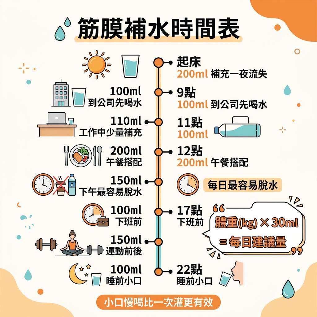 筋膜補水時間表